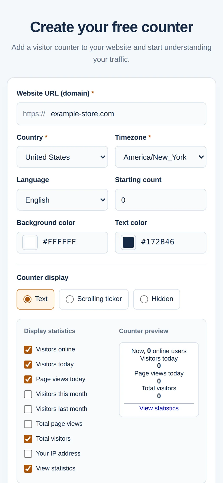 Форма создания на телефоне